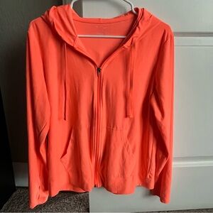 Women's Mesh Coral Zip-Up Hoodie